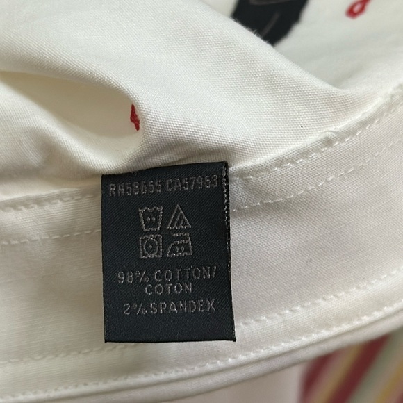 NWT 14th & Union Red 👄 Button Down White Shirt Trim Fit Men Small 14-14.5” - Picture 11 of 11